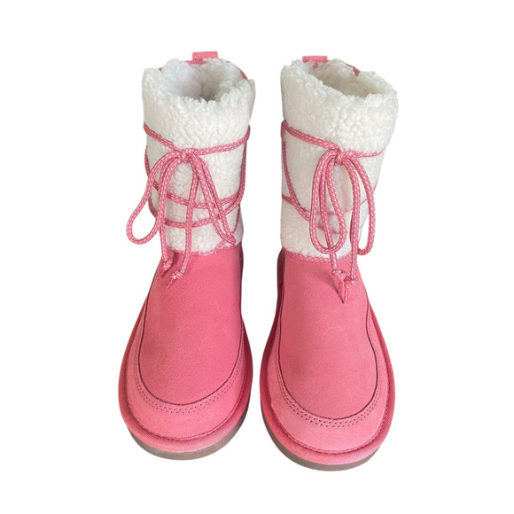KOOLABURRA by UGG Michon Girls Size 4/EU 36 Pink Shearling Pull-On Boots NWOT - Picture 3 of 9